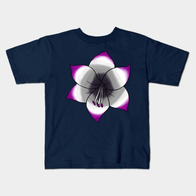 LGBT Pride Flower Amaryll-ace Kids T-Shirt by xerosse